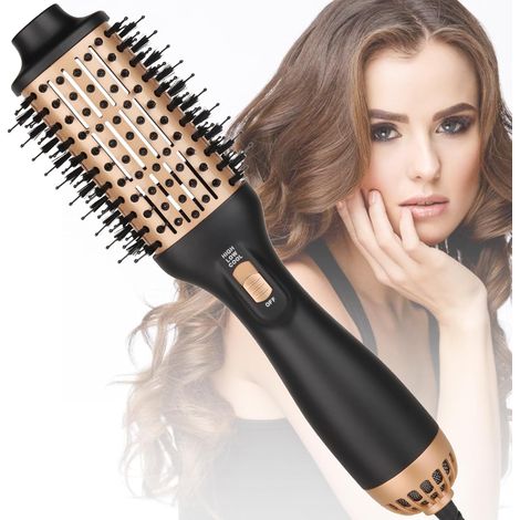 Brosse Soufflante, 3 en 1 Brosse à Air Chaud Volumisante en Une étape, Brosse pour Sèche-cheveux Ionique 1000 W pour Lisser, Sécher et Coiffer Les Cheveux (1/5)