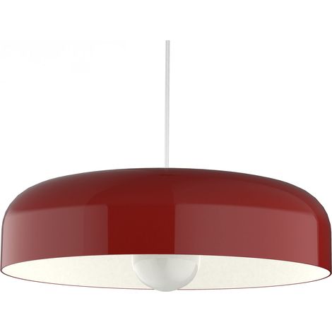 LUMICOM  TUZZI Sospensione, 1XE27, max 42W, metallo, rosso lucido/bianco D.40cm (1/3)
