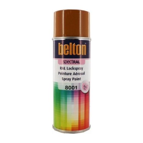 Vernice spray brillante Spectral 400ml Ral 8001 Marrone Terra di Siena - Belton Auto-k