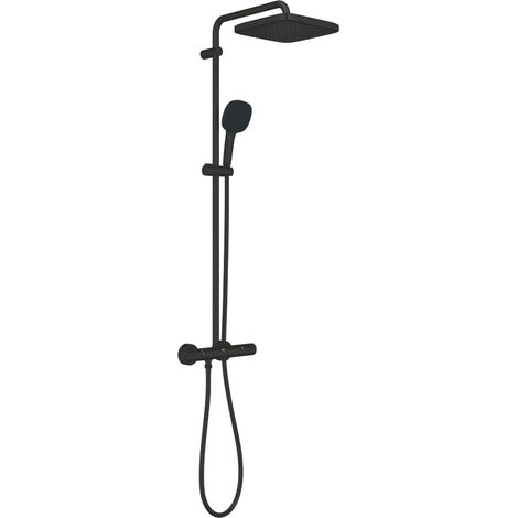 Columna de ducha con mezclador termostático GROHE Vitalio Start System Negro