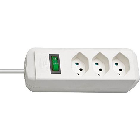 BRENNENSTUHL 1158612 3SORTIE(S) CA 2M BLANC MULTIPRISE - MULTIPRISES (2 M, 3 SORTIE(S) CA, BLANC, PLASTIQUE)