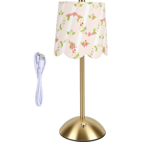 Wiederaufladbare, kabellose Schreibtischlampe mit Stoffschirm, Touch-Dimmer, Nachttischlampe 1 (1/5)