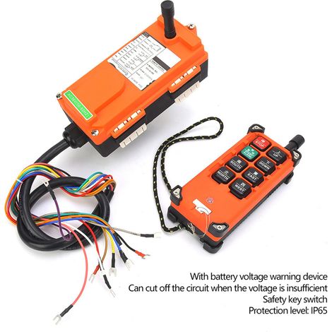 Palan de levage professionnel radio commandé haute sensibilité 1 récepteur + 1 émetteur IP65 pour grue (1/5)