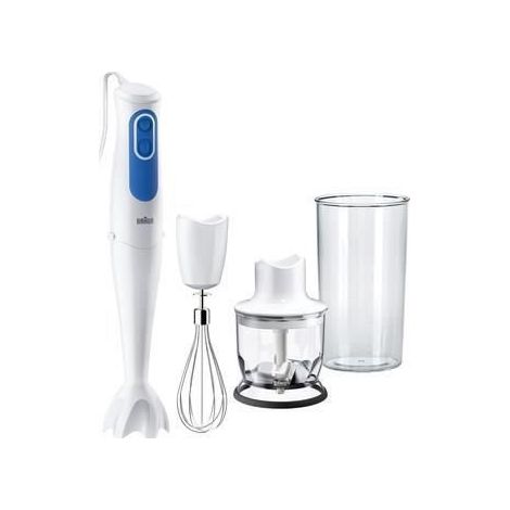 BRAUN Mixeur plongeant avec hachoir Omelette - MQ3025WH - Blanc et Bleu (1/10)