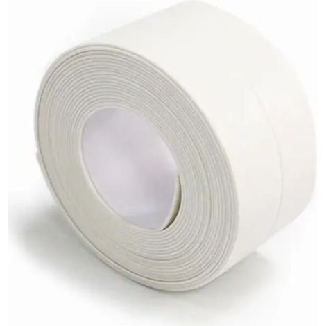 PVC étanche autocollant mural auto-adhésif évier poêle fissure bande cuisine salle de bain baignoire coin mastic ruban étanche 320x3.8cm blanc (1/3)