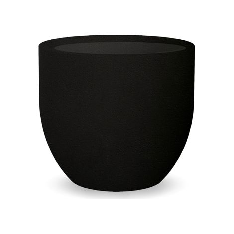 Jardinière ronde 30cm en polyéthylène noir – Résistante aux UV et aux températures extrêmes – Volume 9,4L – Pour plantes d'intérieur et d'extérieur
