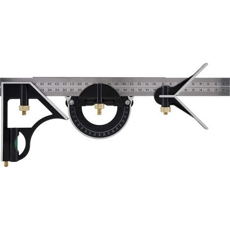 300mm square combination, multifunctional measuring tool with adjustable right angle combination (zinc alloy) (1/4)