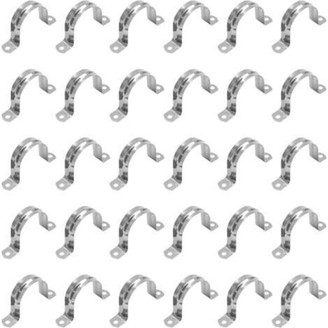 Collier de serrage en acier inoxydable de type U, collier de serrage semi-circulaire pour tuyau d'air et d'eau, fixations pour tuyaux d'eau - 60mm (1/4)