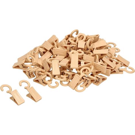 KOTARBAU Lot de 100 clips pour rideaux - Couleur : pin foncé (1/5)
