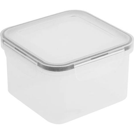Contenitore quadrato in plastica per alimenti con coperchio, ermetico, 750 ml, 1 pz. (1/3)