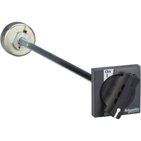 Mando rotativo SCHNEIDER MDO con empuñadura negra para INS/INV 100-250, montaje frontal.