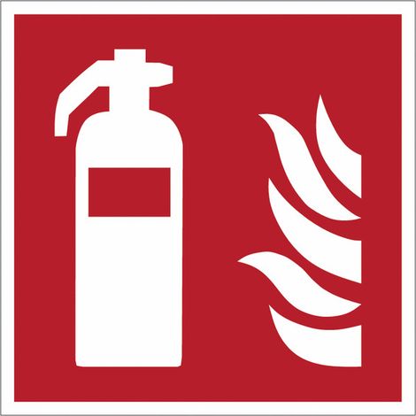 Pannello adesivo antincendio ISO 7010 "Estintore" - F001