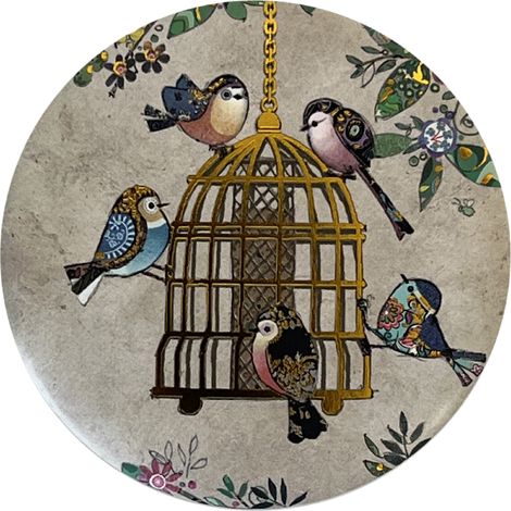 Magnet rond cage à oiseaux 5,5 cm (1/2)