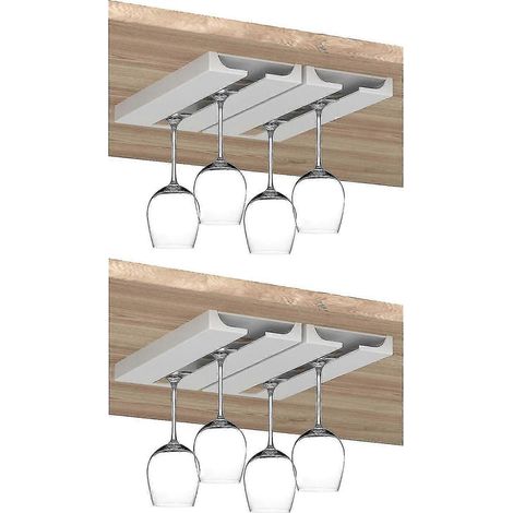Organi-Good Hänge-Weinglashalter, bohrfreies Weinglasregal zur Montage an einem Regal oder in einem Schrank (1/5)