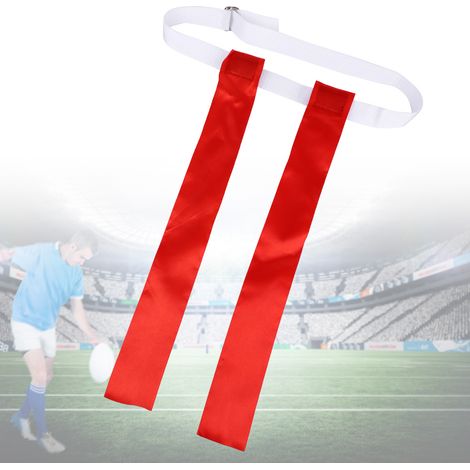 Ceinture de flag football pour ados - Résistante, remplaçable, idéale pour le sport (Rouge) (1/4)
