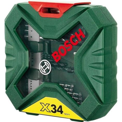 Bosch – Coffret multi-outils 34 pièces – Forets à bois, métal et maçonnerie – Embouts de vissage PH, PZ, Plat, T – Adaptateur inclus (1/3)