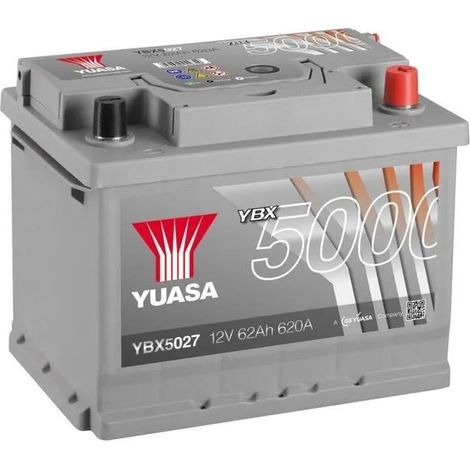 Yuasa YBX5027 Autobatterie 65 Ah grau silber