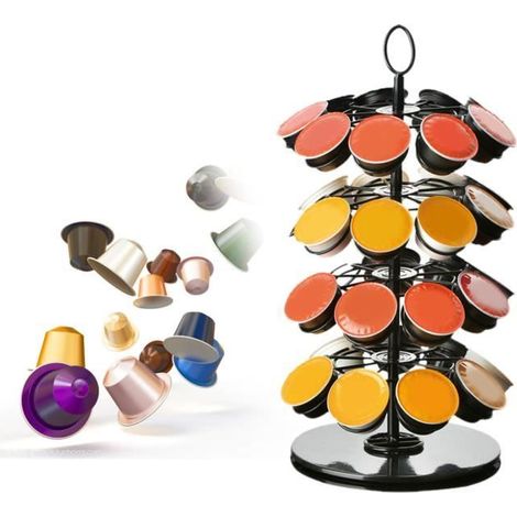 LAG Porte-capsules à café Dolce Gusto rotatif Fer ménager rotatif café Capsule étagère de rangement support de cafés fournitures (1/4)