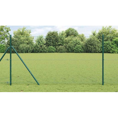 Zaunpfosten Grün 10 x 1 m (25 x 25 mm Maschen ) Stahl (1/5)