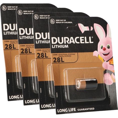 4x Duracell Photobatterie PX28 Lithium 6V 150mAh (4x 1er Blister) (1/5)