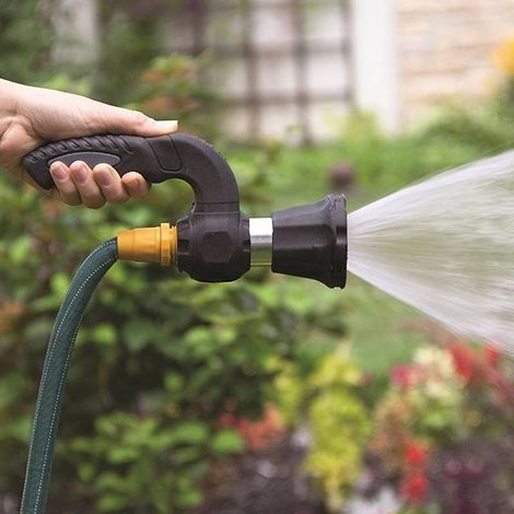 Pistolet à eau réglable à la main, pistolet à eau haute pression puissant, tête de pistolet d'arrosage pour jardin et pelouse, pistolet d'arrosage de jardin (1/5)