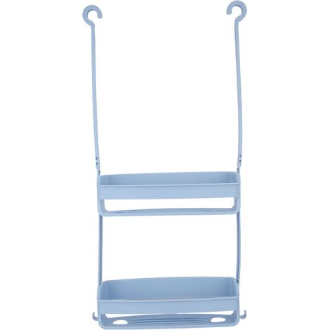 Range De Rangement - Plastique PP Et TPR - Pour Salle De Bain Et Cuisine - Avec Crochets Serviettes - Bleu (1/5)