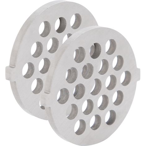 2 Pièces Lame de Hachoir Électrique en Acier Inoxydable, Plaque de Broyage à Trous Ronds pour Broyeur Type 5/B (7mm, 19 Trous) (1/5)