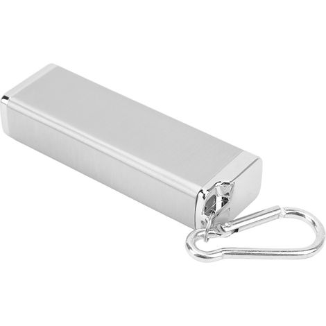 Étui à cigarettes en alliage d’aluminium, capacité 6 pièces, avec mousqueton porte-clés pour hommes et femmes, accessoires fumeur argent (1/5)