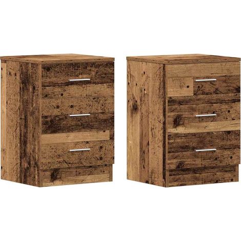 Maison Exclusive - Mesitas noche 2uds madera contrachapada madera