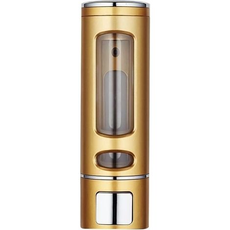 Distributeur De Savon Simple De 400 Ml, Distributeur Mural De Gel Douche, Pot À Savon, Accessoires De Toilette De Salle De Bain, Doré (1/5)