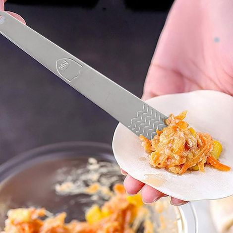 Cuillères plates en acier inoxydable pour farce, raviolis et garniture, ustensile de cuisine domestique (1/4)