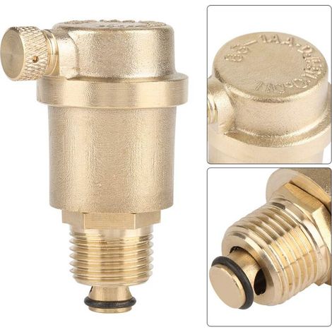 Vanne d'évent automatique en laiton DN15 G1/2 pour décompression de chauffe-eau solaire (1/4)