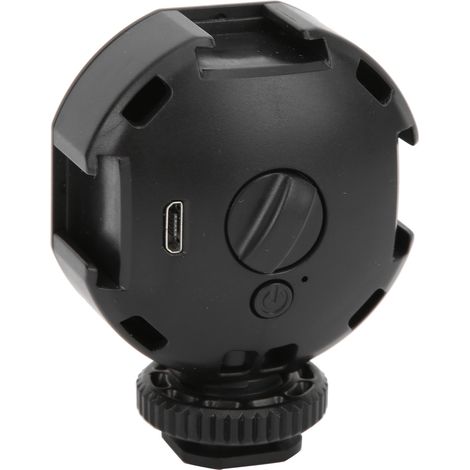 Mini projecteur circulaire d'appoint 3000K‑6500K avec trois sources lumineuses et cinq niveaux de réglage pour le streaming en direct (1/5)