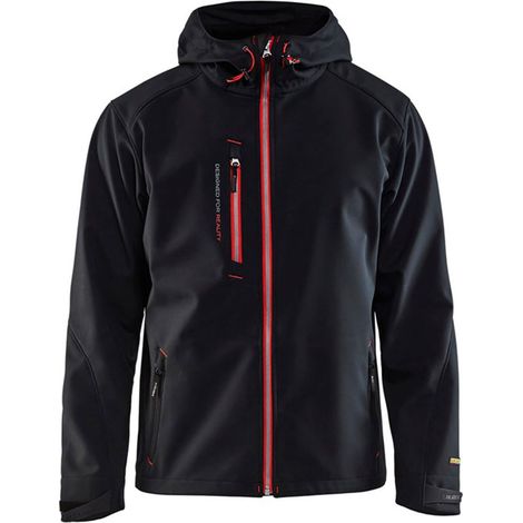 Veste de travail à capuche softshell BLAKLADER 4949 - Noir / Rouge - 3XL (1/5)