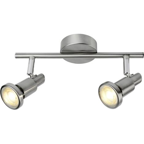 BRILLIANT lampe Ryan LED spot tube 2 lampes fer / chrome 2x LED-PAR51, GU10, 5W lampes à réflecteur LED incluses, (380lm, 3000K) Échelle A ++ à E Têtes pivotantes (1/3)