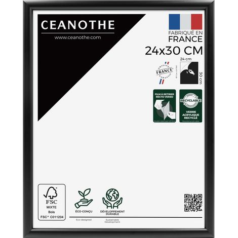 Cadre photo Essentiel exposition noir 24x30 cm
