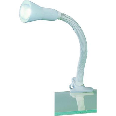Schlauch-Klemmlampe, E14, Höhe 45cm, flexibel, weiß