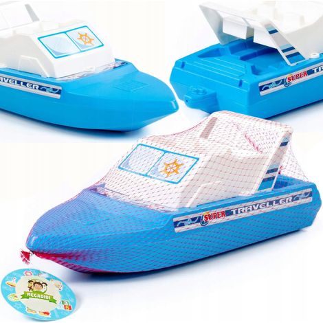 Barco de juguete grande para bañera, piscina o playa, 38 cm (1/5)
