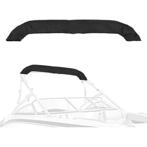 Housse de Rechange pour Toit Bimini, Tissu Oxford Pliable et Imperméable Coffre de Rangement pour Toit Bimini Auvent de Bateau Pare-Soleil Imperméable équipement de Navigation (Noir (1/5)