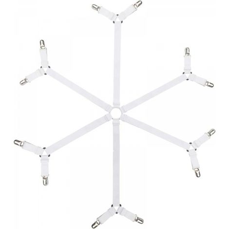 Feuille Sangles, Long, réglable Drap de lit Clip, 6 Côtés Triangle, adapté pour toute taille Lit (1/5)
