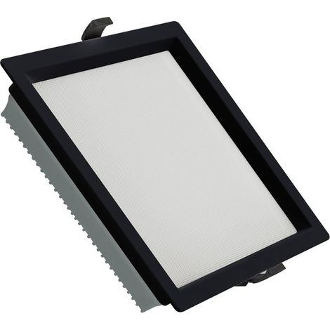 Downlight LED 40W Cuadrado  Aero 130 lm/W Microprismático LIFUD Corte 210x210 mm Negro 4000K Blanco Neutro
