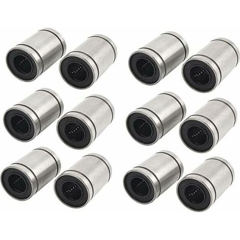 12pcs roulements linéaires – LM8UU (8x15x24mm) – pour imprimante 3D et CNC – acier (1/5)