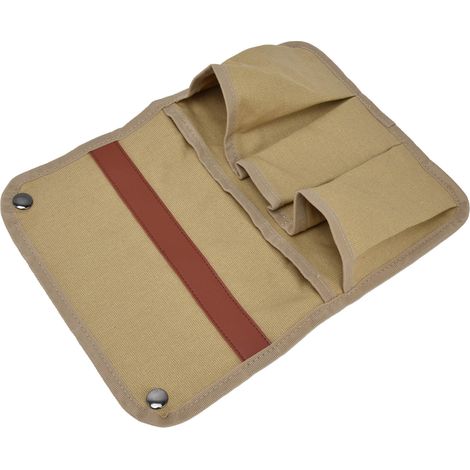 Chaise pliante de camping Kermit, pochette de rangement latérale multifonction beige pour accoudoir, organisateur de poche portable pour accessoires extérieurs (1/5)