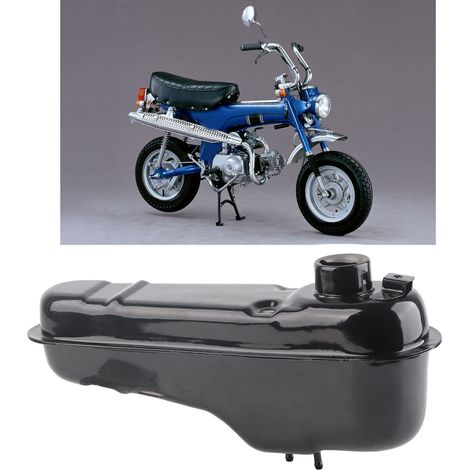 2-Liter-Kraftstofftank aus schwarzer Metalllegierung, Teilenummer 17500-098-030, kompatibel mit Honda CT70 Trail und ST90 Trailsport (1/5)