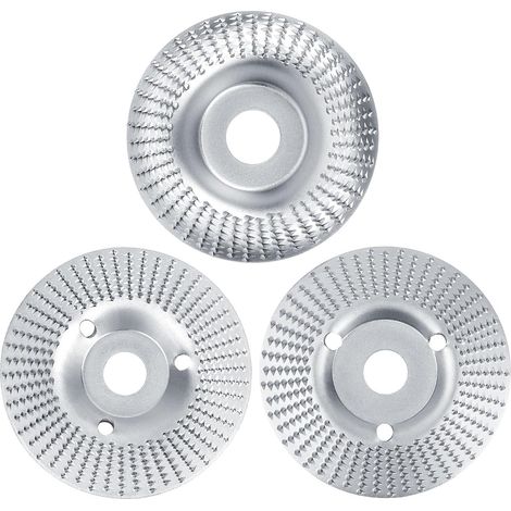 Angle Grinder Sanding Discs Set of 3 - Woodworking Tools for Carving and Sanding Wood, Softwood, Hardwood (Silver) (1/5)