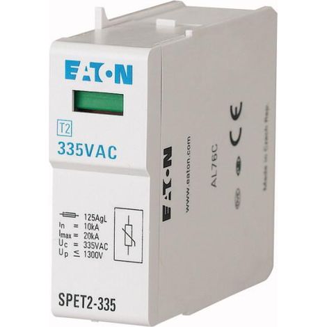 Cartouche parafoudre 335VAC 4,5kA 000168694 EATON SPET2-335