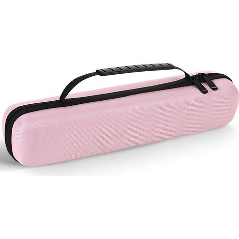 Estuche para flauta dulce con cremallera, resistente a golpes e impactos, bolsa de almacenamiento para plancha de pelo y rizador, color rosa. (1/5)