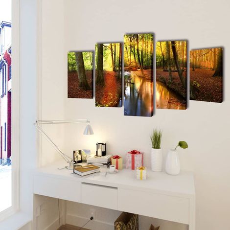 Set de toiles murales imprimées Forêt 200 x 100 cm (1/3)