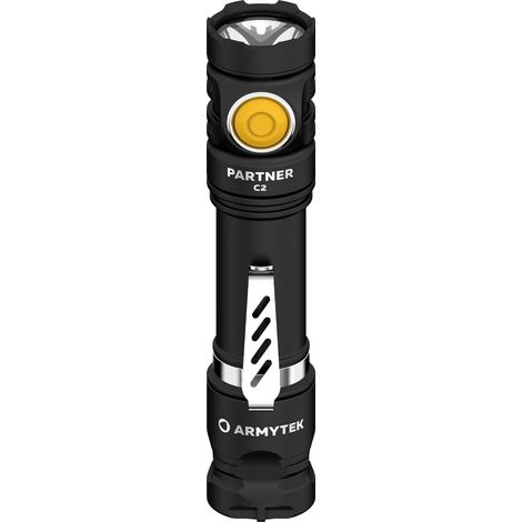 ArmyTek Partner C2 Magnet USB Warm LED Lampe de poche avec clip ceinture, avec étui à batterie 1020 lm 118 g V309303 (1/4)