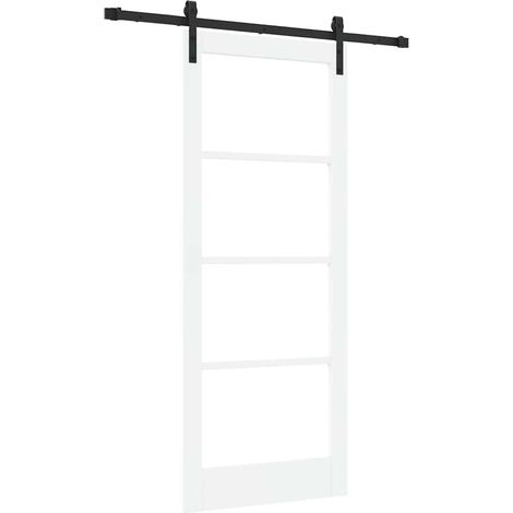 Maison Exclusive - Schiebetür ORKDAL Weiß 83 x 202 cm Massivholz